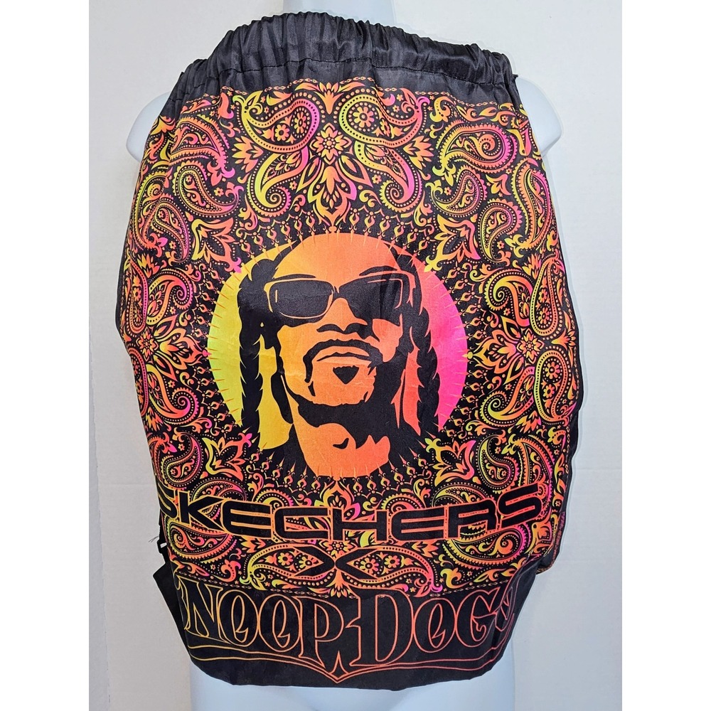Snoop Dogg Skechers Drawstring Backpack Psychedelic Paisley‎ Rave Festival Bag